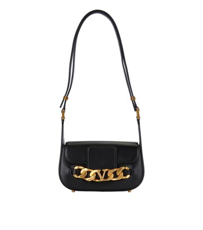V Logo Chain Shoulder Bag, front view